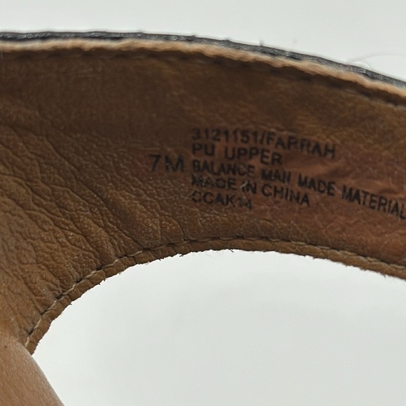 EuroSoft Black Snakeskin Cork Wedge Sandals Size 7 BSN6827F - Picture 8 of 8